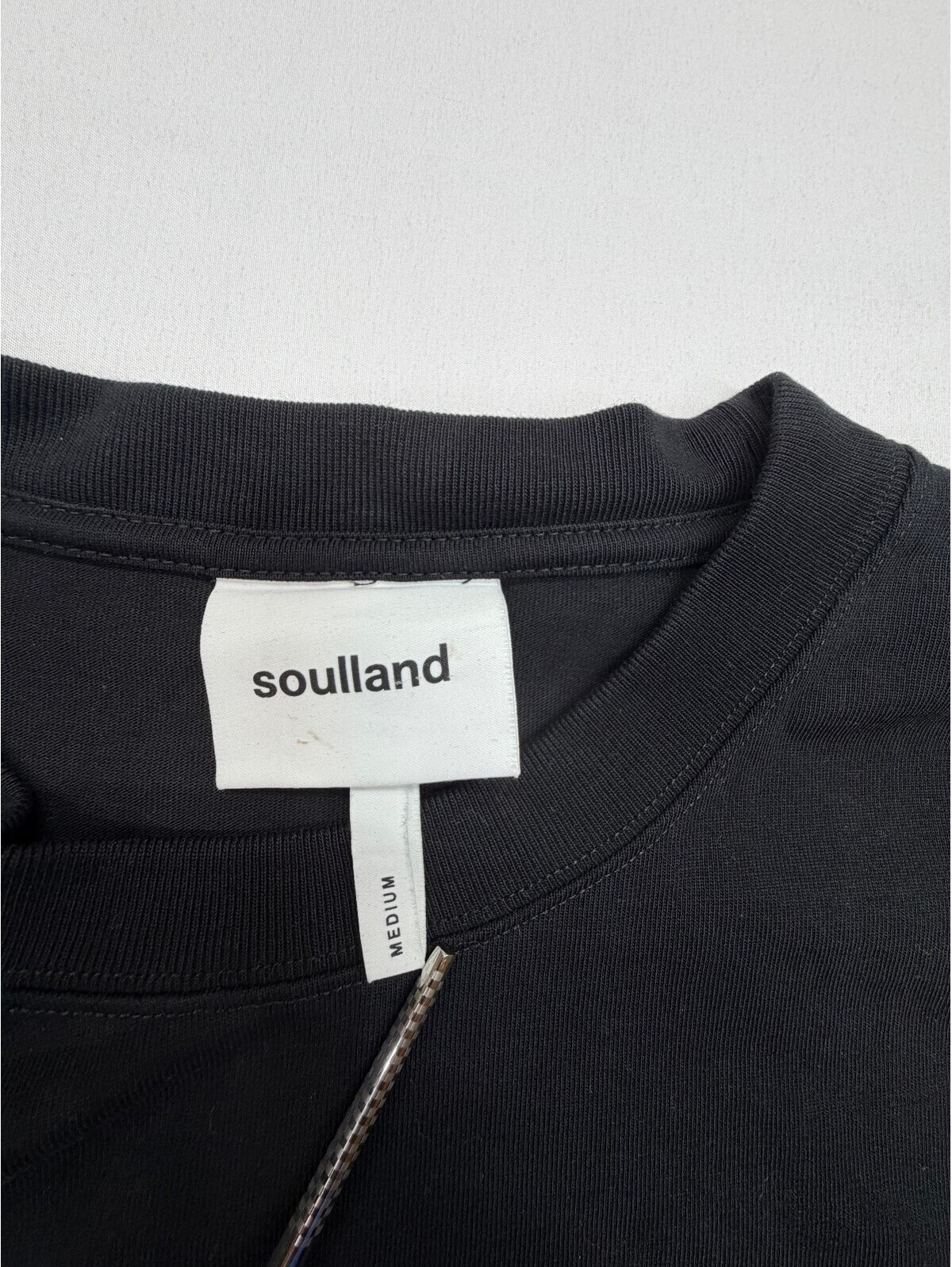 Soulland Men's T-Shirt Cotton Crew Neck Short Sleeve Size Medium Black — image 4 of 8